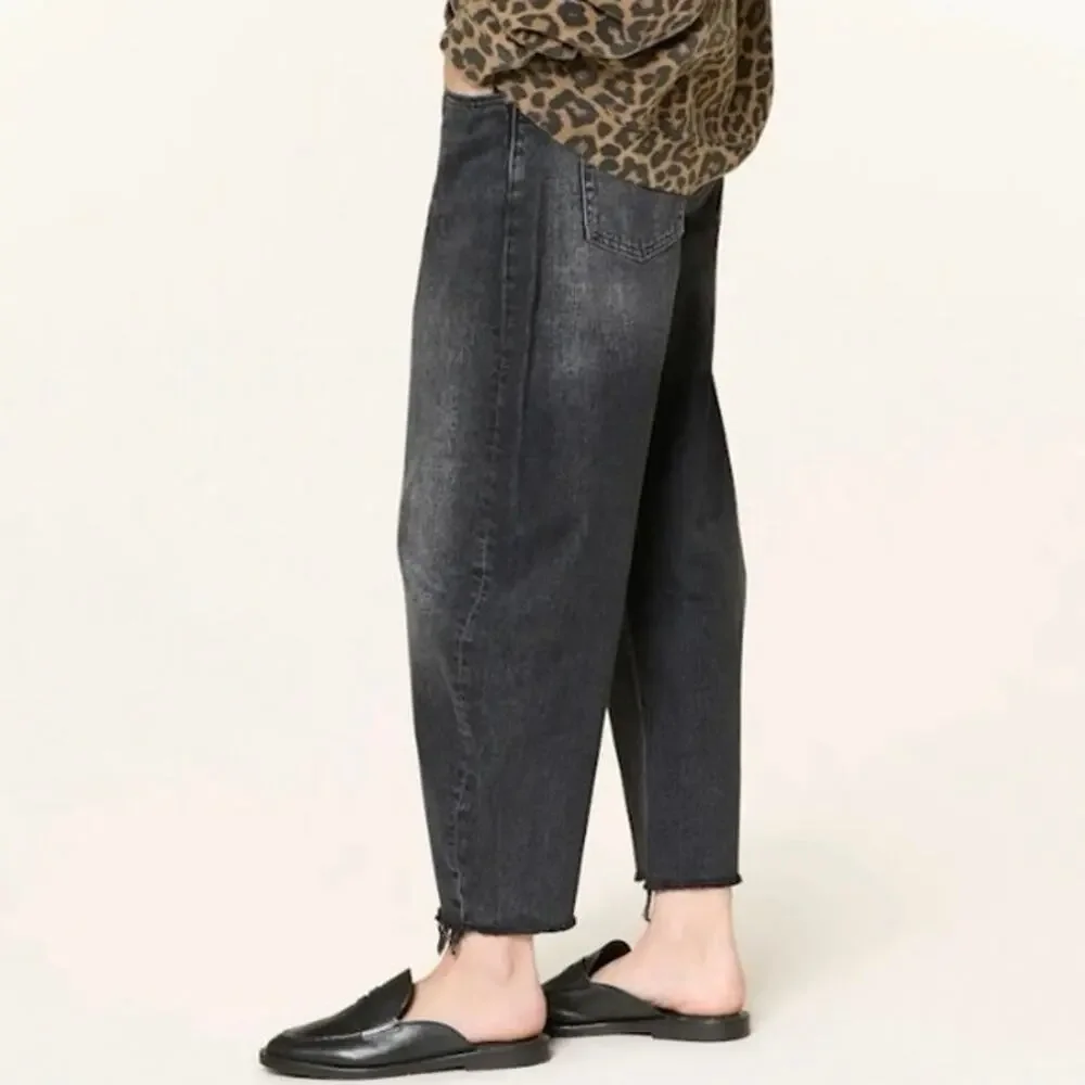 Frame Denim The Bubble Crop Jeans In Limitless Raw Fray 27 NWT - Picture 3 of 11
